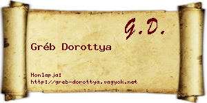 Gréb Dorottya névjegykártya